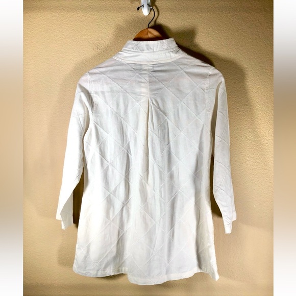Soft Surroundings Brinley Shirt Textured Linen Blend in White - Picture 3 of 9